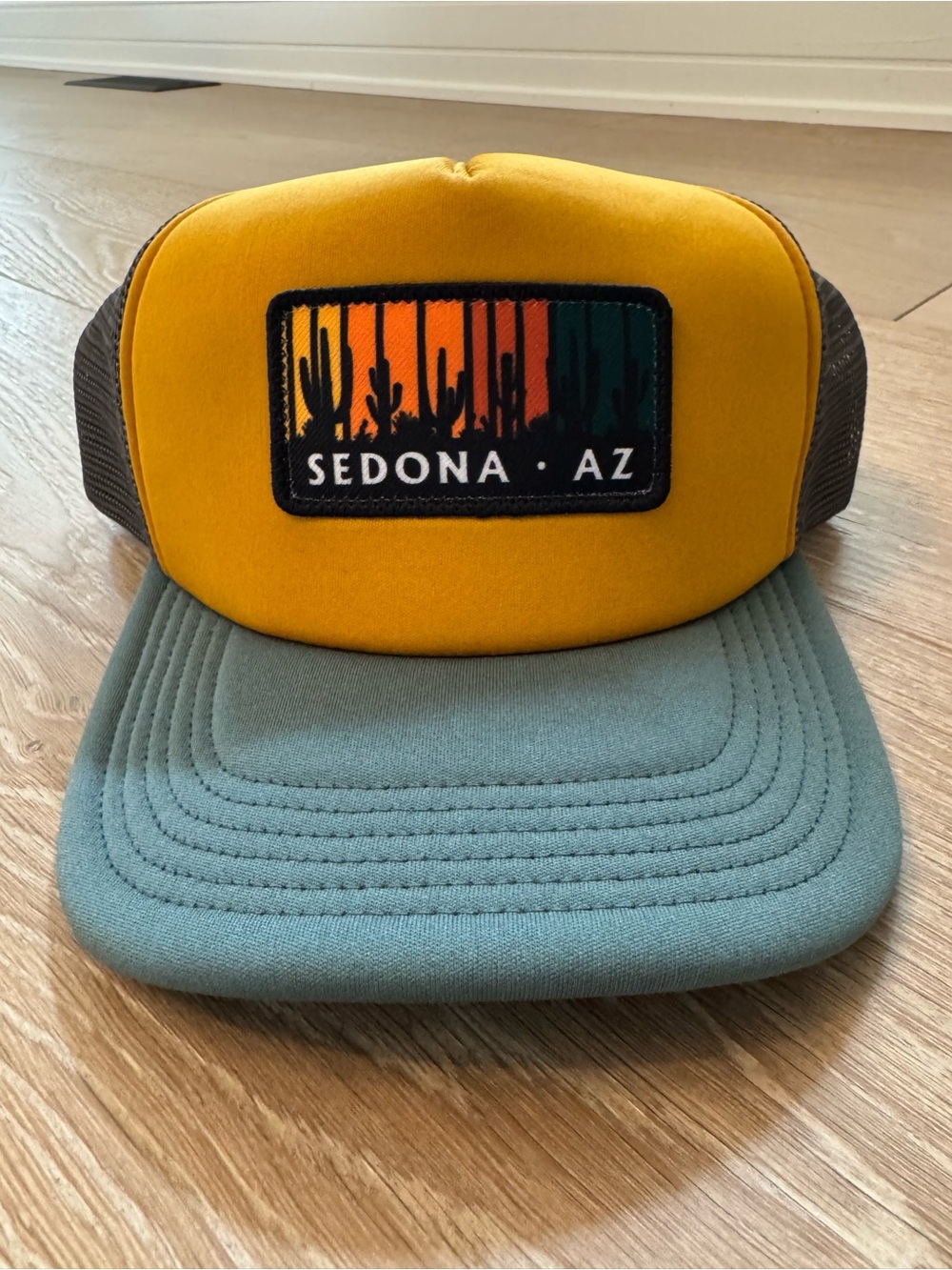 Legacy Brand Sedona AZ Trucker Hat - Mustard Yellow & Teal